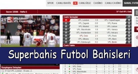 Superbahis Futbol Bahisleri